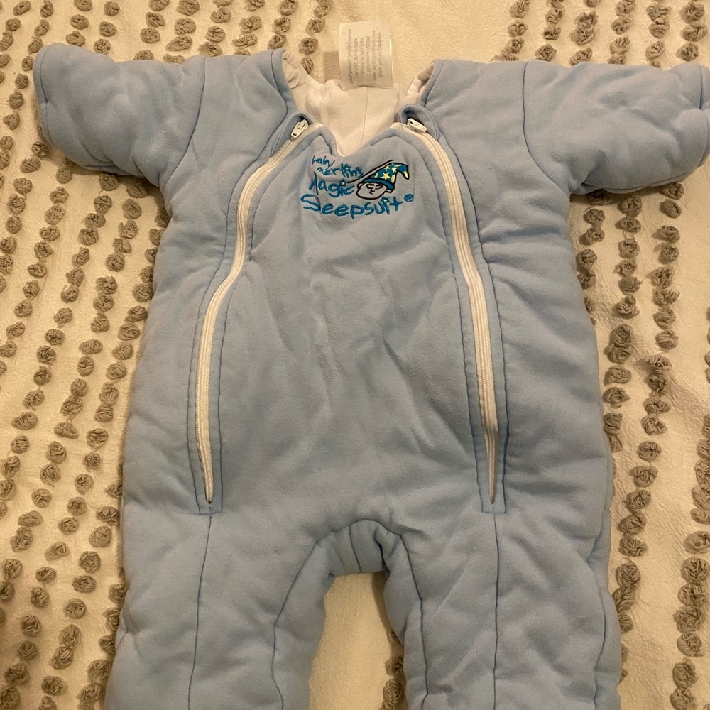 Baby Merlin’s Magic Sleepsuit, blue, 6-9 months (18-21 lbs)